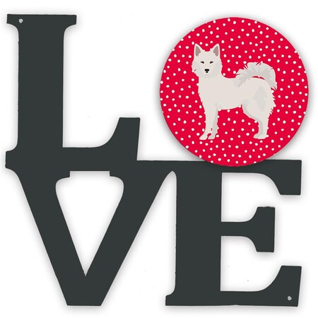 Carolines Treasures 11.5 x 11.75 in. Danish Spitz Love Metal Artwork Wall Decor CK5826WALV